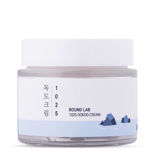 Round Lab 1025 Dokdo Cream – mitrinošs sejas krēms ar hialuronskābi un keramīdiem, piemērots sausai un jutīgai ādai