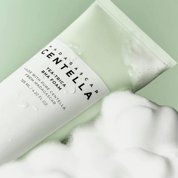 Madagascar Centella Tea-Trica BHA Foam - attīrošas putas ar tējas koka ekstraktu