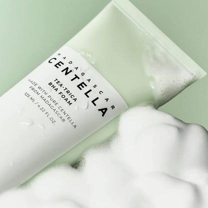 Madagascar Centella Tea-Trica BHA Foam - attīrošas putas ar tējas koka ekstraktu