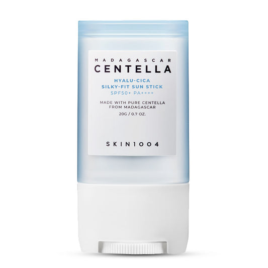 SKIN1004 Madagascar Centella Hyalu‑Cica Silky‑Fit Sun Stick SPF50+ zīmuļveida saules aizsarglīdzeklis 20g