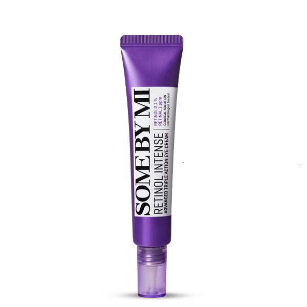 Acu krēms SOME BY MI Retinol Intense Advanced Triple Action Eye Cream 30ml – Korejas kosmētika grumbu samazināšanai un ādas atjaunošanai.