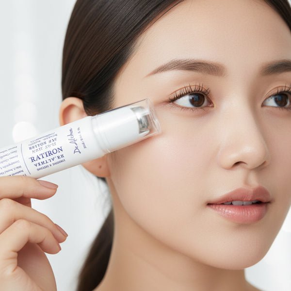 Acu krēms ar masāžas uzgali un 0.1% retinolu | Dr. Althea Retinol Flat Iron Eye Roller - KOORE