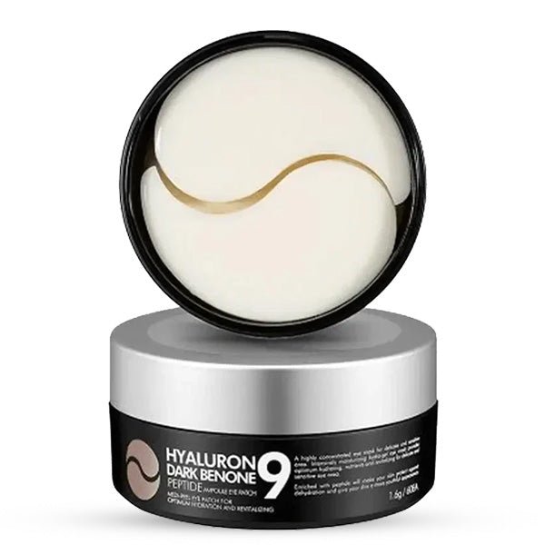 Acu patči ar hialuronskābi | MediPeel Hyaluron Dark Benone Peptide 9 Ampoule Eye Patch - KOORE