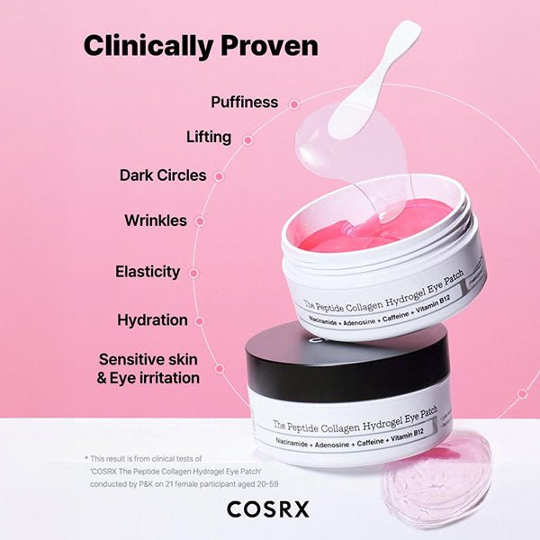 Acu patči ar kolagēnu un peptīdiem | COSRX The Peptide Collagen Hydrogel Eye Patch - KOORE