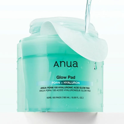 Anua PDRN Hyaluronic Acid Glow Pad iepakojums – korejiešu kosmētika no koore.lv