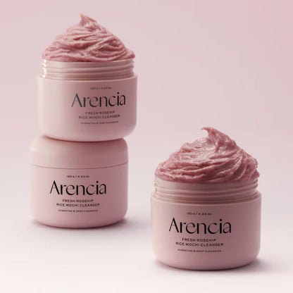 Attīrošs līdzeklis sejai ar rožu Mochi | Arencia Fresh Rosehip Rice Mochi Cleanser