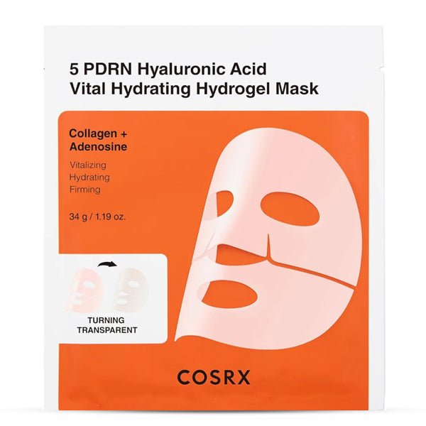 Atjaunojoša hidrogela maska ar 5 - PDRN kompleksu | COSRX 5 PDRN Hyaluronic Acid Vital Hydrating Hydrogel Mask - KOORE