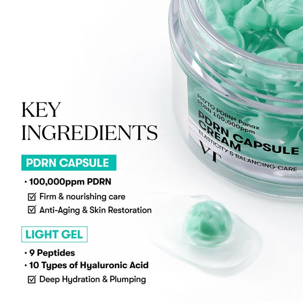 Atjaunojošs kapsulu krēms ar PDRN | VT Cosmetics PDRN Capsule Cream 100 - KOORE