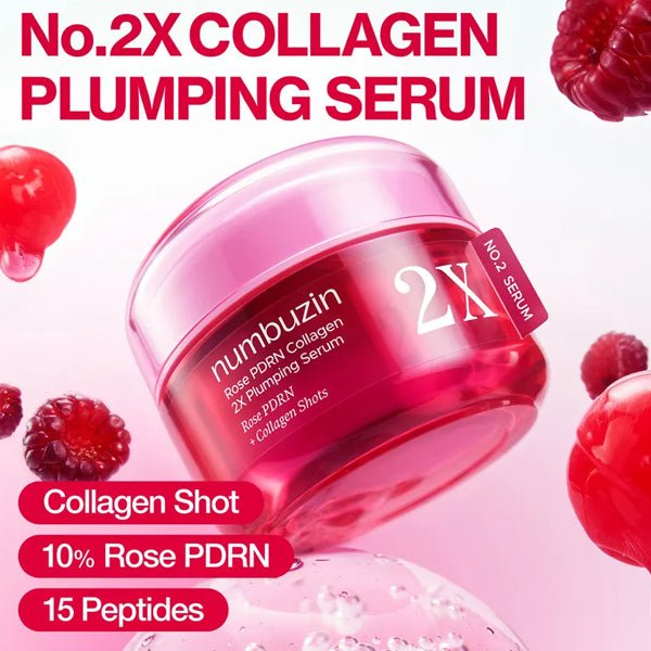 Atjaunojošs kolagēna un PDRN serums | Numbuzin No.2 Rose PDRN Collagen 2X Plumping Serum - KOORE