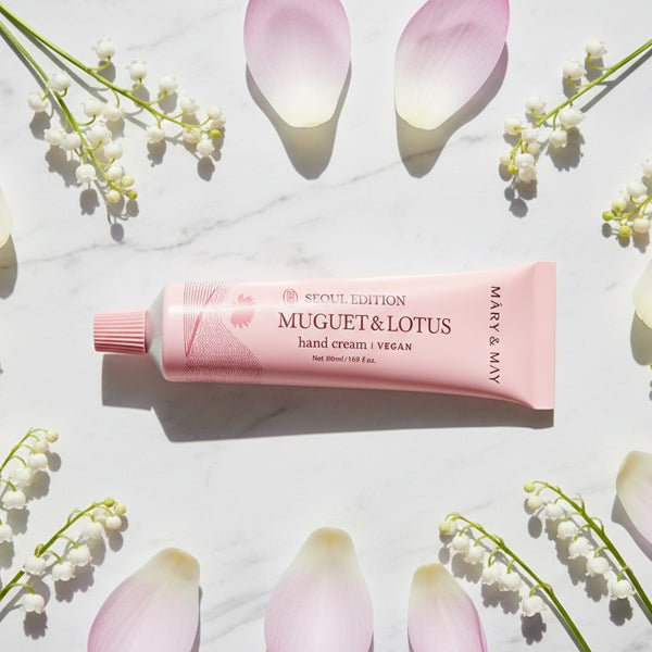 Atjaunojošs roku krēms ar maijpuķīšu un lotosa aromātu | Mary & May Muguet & Lotus Hand Cream - KOORE