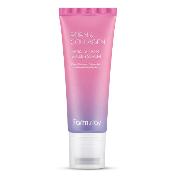Atjaunojošs sejas un kakla serums ar rullīti | Farmstay PDRN & Collagen Facial & Neck Roller Serum - KOORE