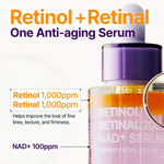 Korejas kosmētika PURITO atjaunojošs sejas serums ar retinolu un NAD+ 30ml