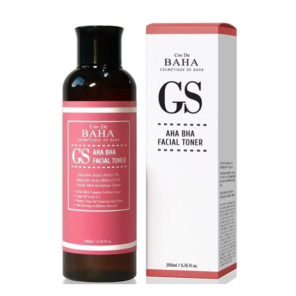 Atjaunojošs un dziļi mitrinošs toniks ar AHA un BHA skābēm | Cos De Baha GS AHA BHA Facial Toner - KOORE