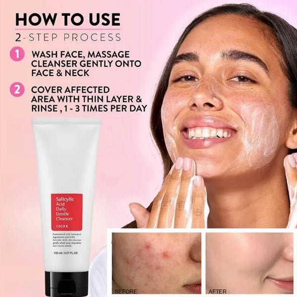 Attīrošas krēmveida putas ar salicilskābi | COSRX Salicylic acid daily gentle cleanser - KOORE