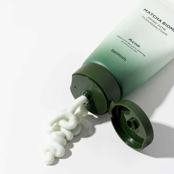 Attīrošās krēmveida putas problemātiskai ādai | Heimish Matcha Biome Amino Acne Cleansing Foam - KOORE
