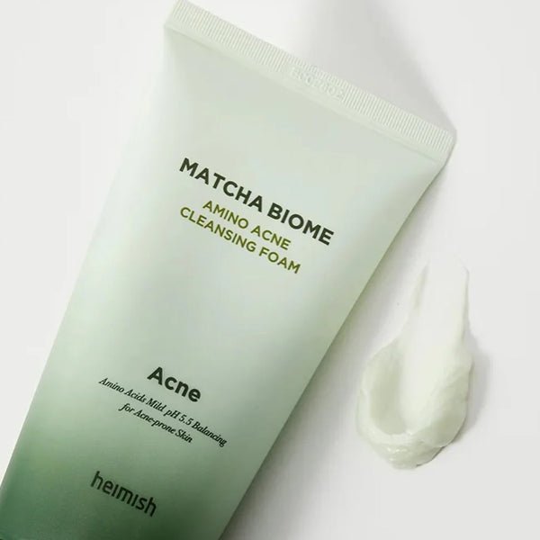 Attīrošās krēmveida putas problemātiskai ādai | Heimish Matcha Biome Amino Acne Cleansing Foam - KOORE