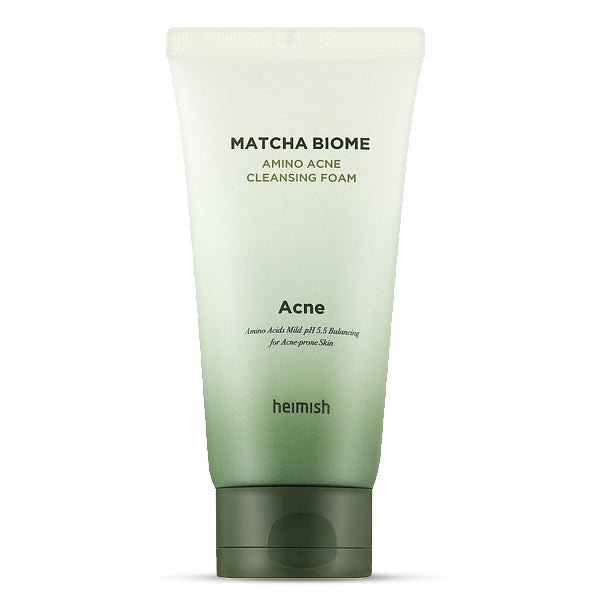 Attīrošās krēmveida putas problemātiskai ādai | Heimish Matcha Biome Amino Acne Cleansing Foam - KOORE