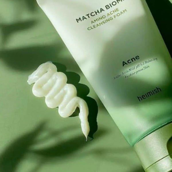 Attīrošās krēmveida putas problemātiskai ādai | Heimish Matcha Biome Amino Acne Cleansing Foam - KOORE