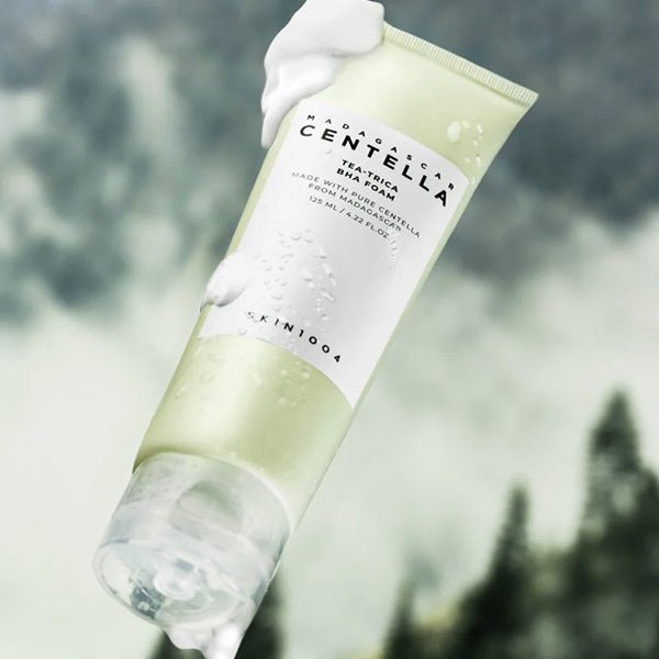 Attīrošas putas sejai ar tējas koka ekstraktu | skin1004 Madagascar Centella Tea - Trica BHA Foam - KOORE
