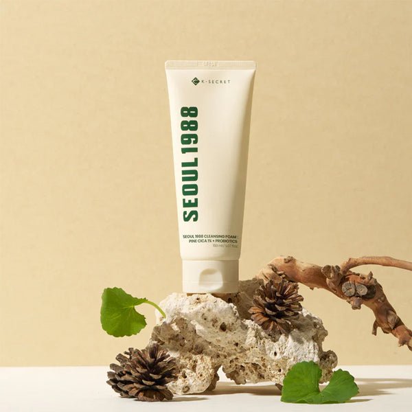 Attīrošas sejas putas ar Cica kompleksu | K - Secret Seoul 1988 Cleansing Foam Pine Cica + Probiotics - KOORE