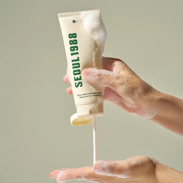 Attīrošas sejas putas ar Cica kompleksu | K - Secret Seoul 1988 Cleansing Foam Pine Cica + Probiotics - KOORE