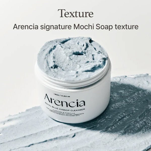 Attīrošs līdzeklis sejai ar hisopu un rīsiem | Arencia Fresh Blue Hyssop Rice Mochi Cleanser - KOORE