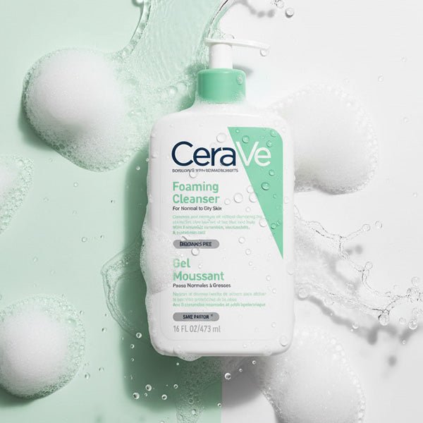 Attīrošs putojošs gēls normālai un taukainai ādai | CeraVe Foaming Cleanser for normal to oily skin - KOORE