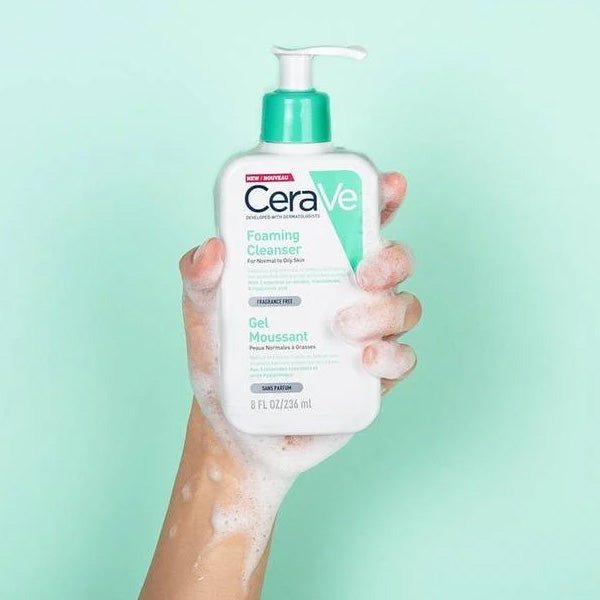 Attīrošs putojošs gēls normālai un taukainai ādai | CeraVe Foaming Cleanser for normal to oily skin - KOORE