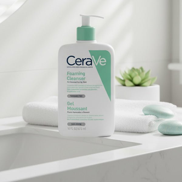 Attīrošs putojošs gēls normālai un taukainai ādai | CeraVe Foaming Cleanser for normal to oily skin - KOORE