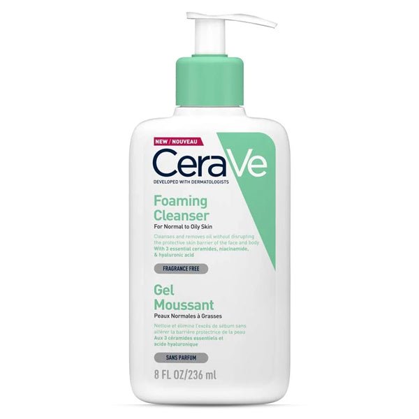 Attīrošs putojošs gēls normālai un taukainai ādai | CeraVe Foaming Cleanser for normal to oily skin - KOORE