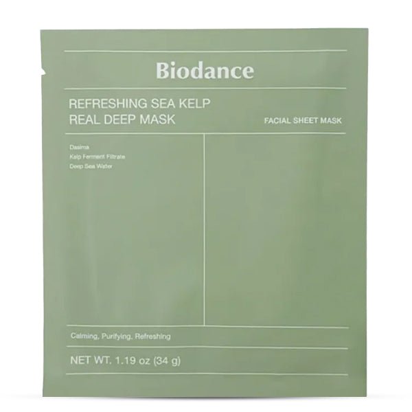 Atvēsinoša jūras aļģu hidrogela sejas maska | Biodance Refreshing Sea Kelp Real Deep Mask - KOORE