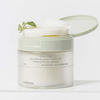 celimax - JIWOOGAE Cica BHA Blemish Skin Toning Pads