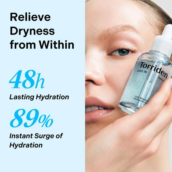 Dziļi mitrinošs sejas serums ar hialuronskābi | Torriden Dive-in Low Molecular Hyaluronic Acid Serum - KOORE