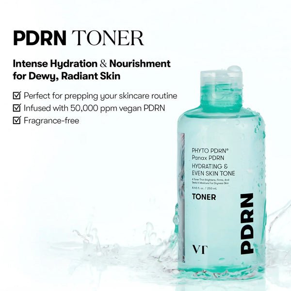 Korejas kosmētika VT Cosmetics toniks ar PDRN un peptīdiem ādas blīvumam