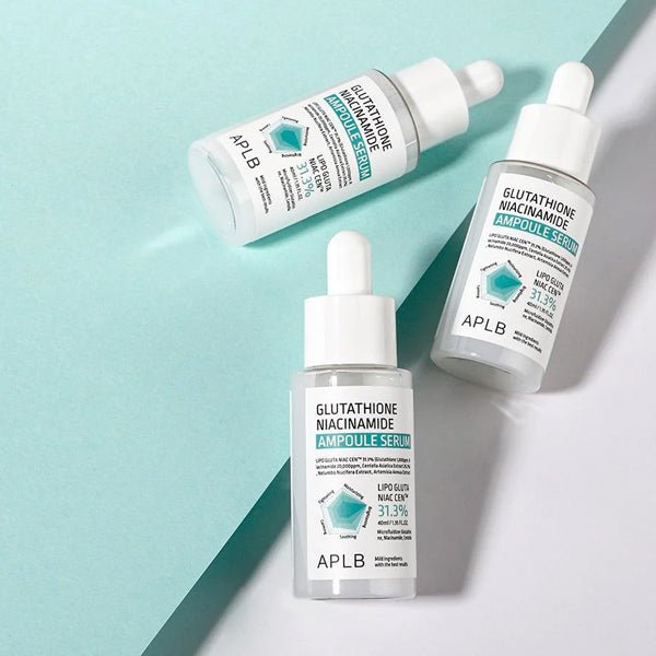 Izgaismojošs serums sejai | APLB Glutathione Niacinamide Ampoule Serum - KOORE