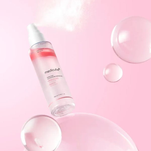 Izsmidzināms serums ādas mirdzumam ar PDRN | Medicube PDRN Pink Glutathione Serum Mist - KOORE