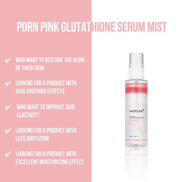 Izsmidzināms serums ādas mirdzumam ar PDRN | Medicube PDRN Pink Glutathione Serum Mist - KOORE