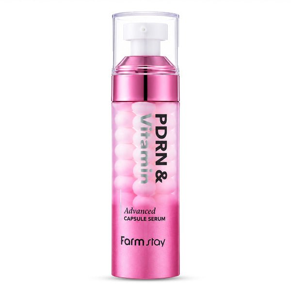 Kapsulu serums un PDRN sejas mirdzumam | Farmstay PDRN & Vitamin Advanced Capsule Serum - KOORE