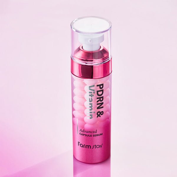 Kapsulu serums un PDRN sejas mirdzumam | Farmstay PDRN & Vitamin Advanced Capsule Serum - KOORE
