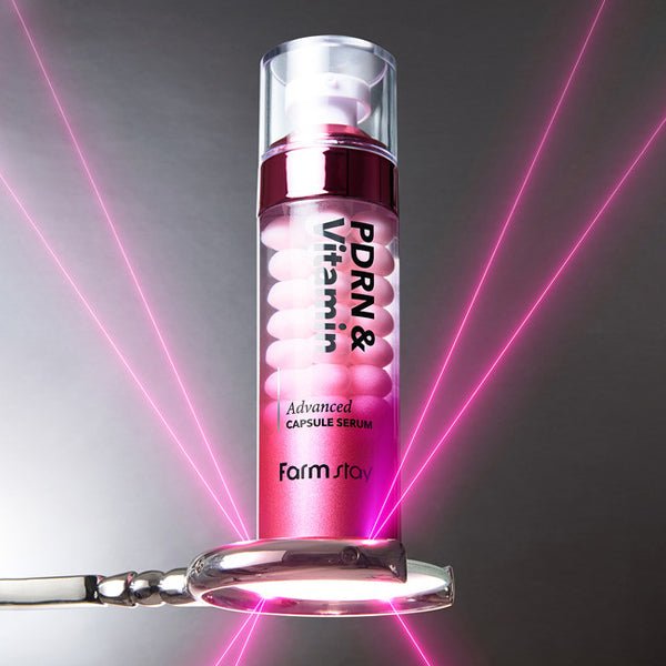 Kapsulu serums un PDRN sejas mirdzumam | Farmstay PDRN & Vitamin Advanced Capsule Serum - KOORE