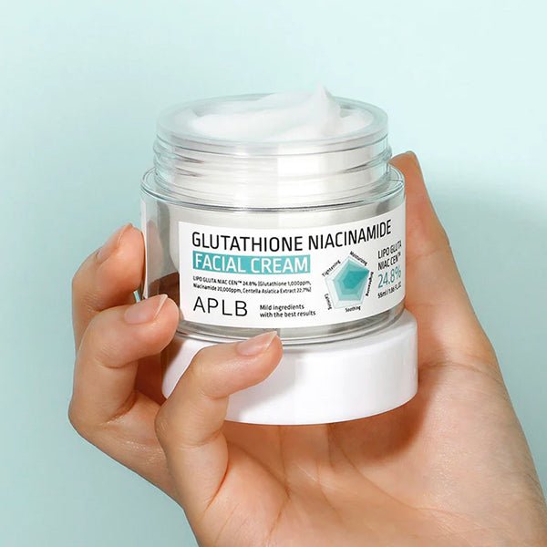 Krēms sejai mirdzumam un vienmērīgam tonim | APLB Glutathione Niacinamide Facial Cream - KOORE