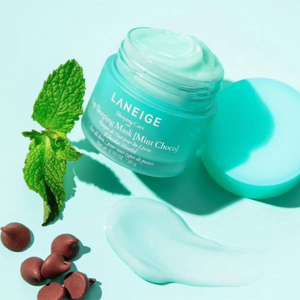 Laneige lūpu nakts maska ar šokolādi un piparmētru