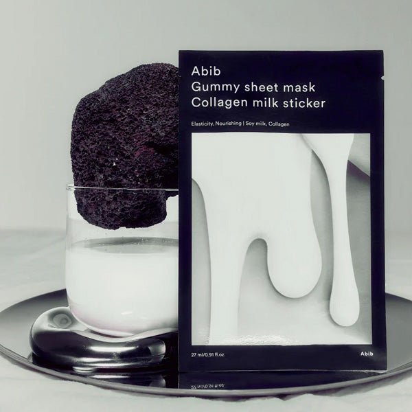 Lokšņu maska ar kolagēnu un pienu | Abib Gummy Sheet Mask with Collagen and Milk - KOORE