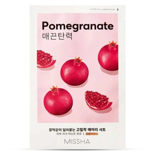 Lokšņu sejas maska ar granātābolu ekstraktu | MISSHA Airy Fit Sheet Mask Pomegranate - KOORE