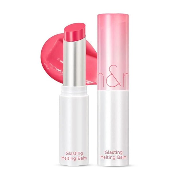 rom&nd Glasting Melting Balm 02 Lovey Pink lūpu balzama iepakojums