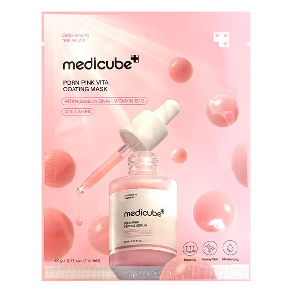 Mirdzumu piešķiroša sejas maska ar PDRN un vitamīniem | Medicube PDRN Pink Vita Coating Mask - KOORE