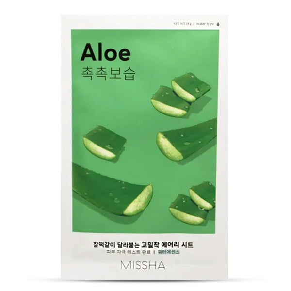 ISSHA Airy Fit Aloe sejas maska iepakojumā