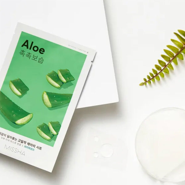 MISSHA Airy Fit Aloe maskas iepakojuma foto