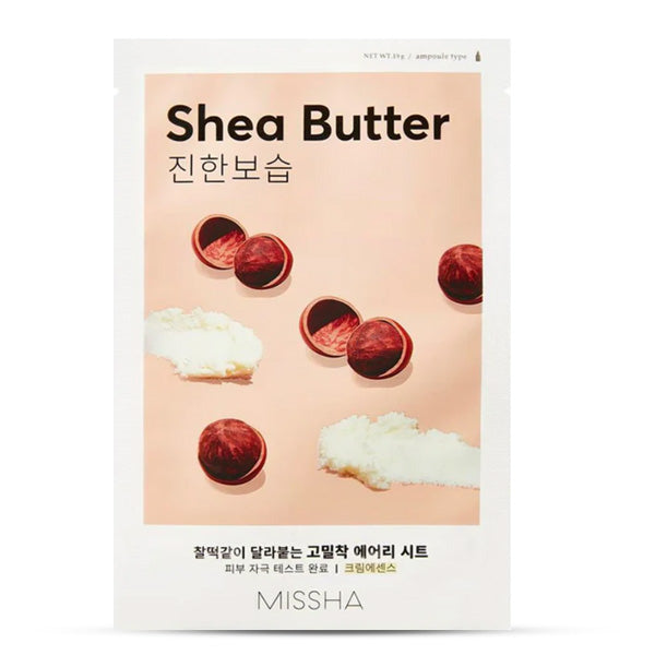 MISSHA Airy Fit Sheet Mask ar Šī sviestu iepakojums