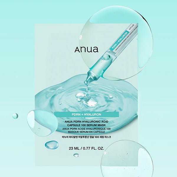 Mitrinoša un atjaunojoša auduma maska ar PDRN un hialuronskābi | Anua PDRN Hyaluronic Acid Capsule 100 Serum Mask - KOORE